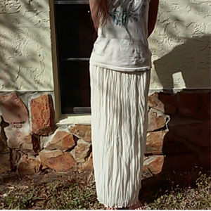 Liz Claiborne BOHO 100% Silk Maxi Shirt White  4